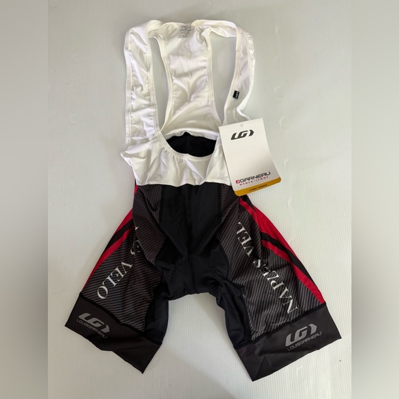 Louis Garneau Neo Power Motion Cycling Bib Shorts Womens Large Black Red - Picture 1 of 12